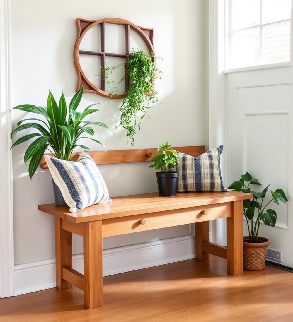Farmhouse Entryway Bench