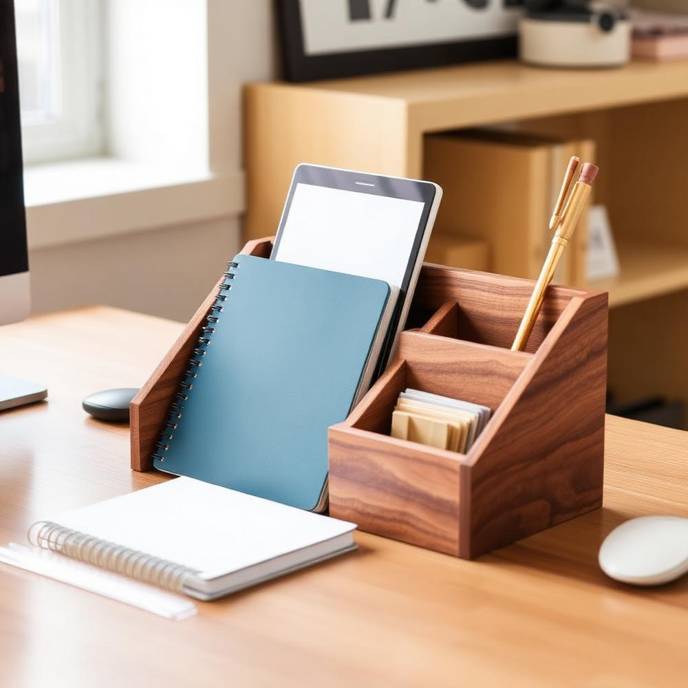 Walnut Desk Organizer