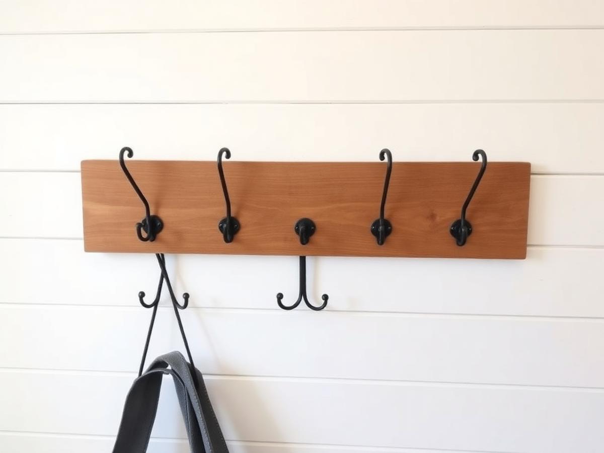 Wrought Iron Coat Rack